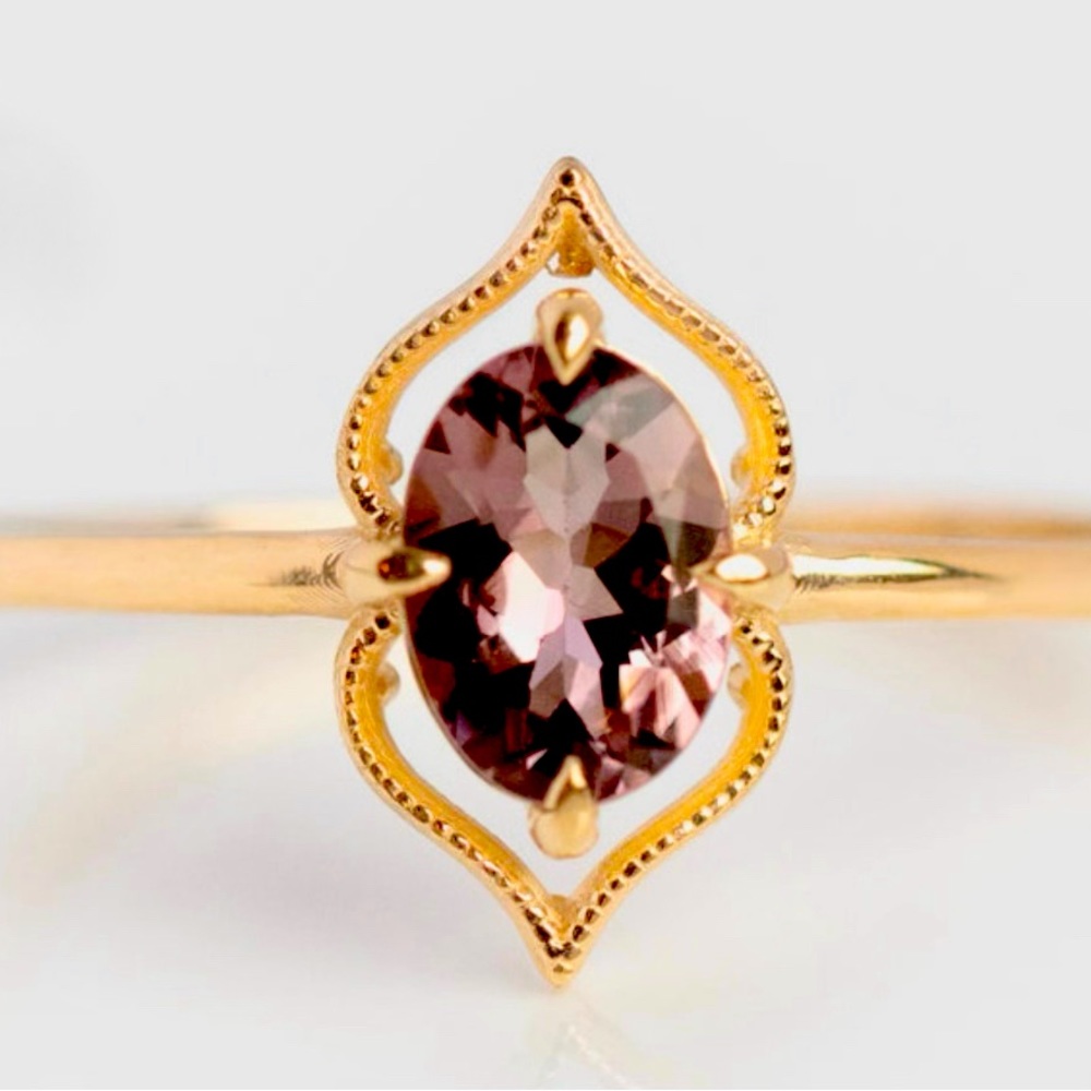 Local Electric Freya Watermelon Tourmaline Ring Sz 6 NWT